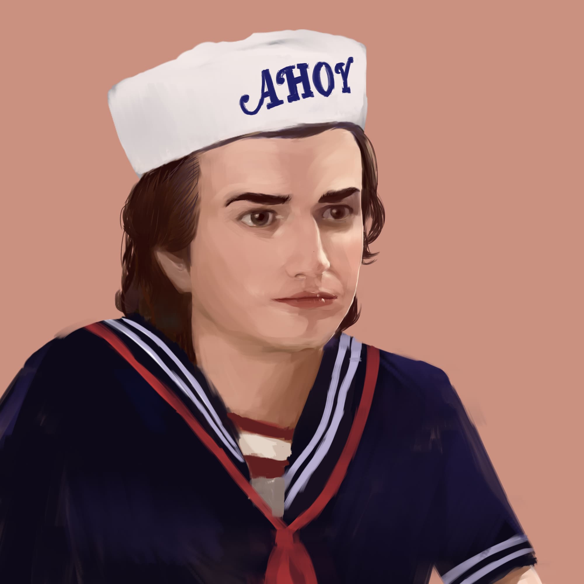 Ilustración digital inspirada en Stranger Things