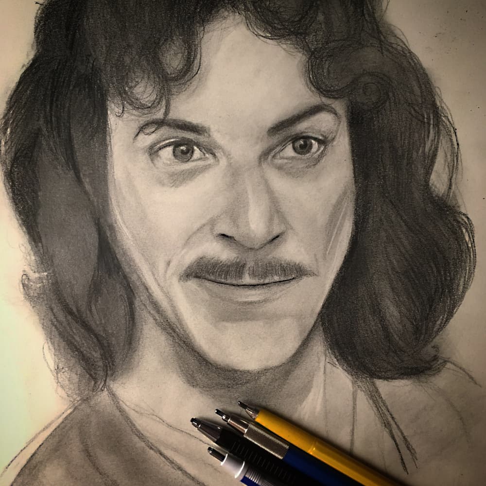 Dibujo a lápiz sobre papel